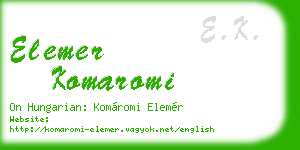 elemer komaromi business card